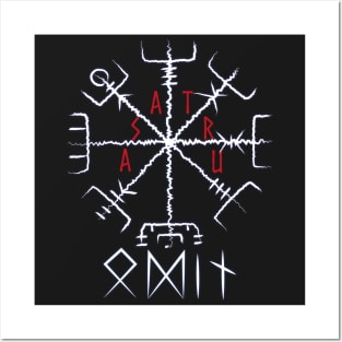 Vikings Norse Mythology Compass Pagan Asatru Magical Rune Posters and Art